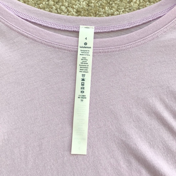 Lululemon Purple Jericho Crew SS NWT - Picture 3 of 5